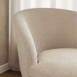 Marcie Luxe Ivory Boucle Cocktail Chair - thumbnail 3