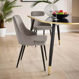 Shea Set of 2 Dining Chairs, Velvet