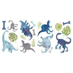Watercolour Dinosaurs Peel and Stick Wall Stickers - thumbnail 3