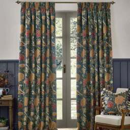 Morris & Co. Cray Chenille Pencil Pleat Curtains - thumbnail 2