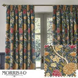 Morris & Co. Cray Chenille Pencil Pleat Curtains - thumbnail 5