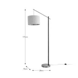 Hazelle Boucle Wooden Floor Lamp - thumbnail 6