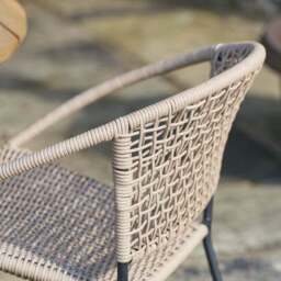 Pacific Lifestyle Dakota Natural Wheat Outdoor 4 Seater Dining Set - thumbnail 2