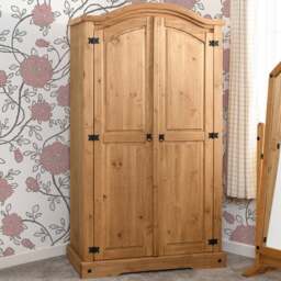 Corona Double Wardrobe, Pine - thumbnail 1