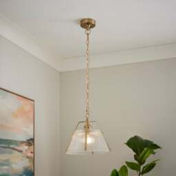 Luca Ribbed Adjustable Pendant Light