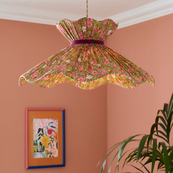 Sophie Robinson Wiggle Petal Meadow Zest Easy Fit Pleated Lamp Shade - image 1