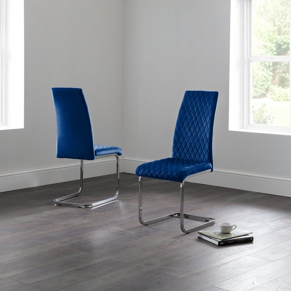 Calabria Set of 4 Dining Chairs, Velvet - image 1