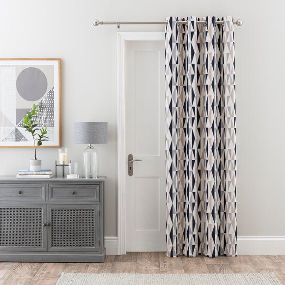 Elements Triangles Thermal Eyelet Door Curtain - image 1