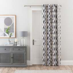 Elements Triangles Thermal Eyelet Door Curtain - thumbnail 1