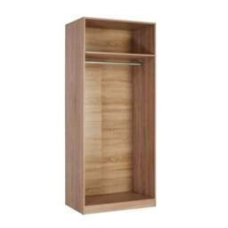 Hyde Double 2 Drawer Wardrobe, White - thumbnail 2