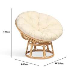 Desser Natural Papasan Rattan Chair - thumbnail 6