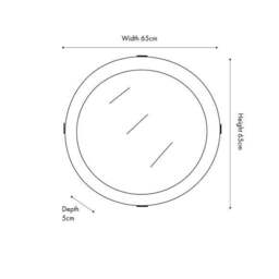 Vermont Light Walnut Wood Veneer Round Wall Mirror - thumbnail 6