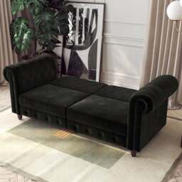 Felix Velvet Chesterfield Double Sofa Bed - thumbnail 2