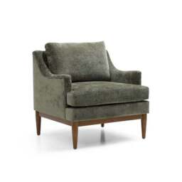 Zella Olive Chenille Occasional Chair - thumbnail 3