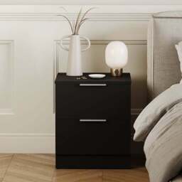 Hayes 2 Drawer Bedside Table - thumbnail 2
