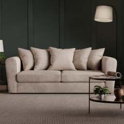 Blake Curved Arm Chunky Chenille 3 Seater Sofa - thumbnail 1