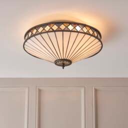 Vogue Weston Traditional 2 Light Flush Ceiling Light - thumbnail 1