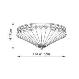Vogue Weston Traditional 2 Light Flush Ceiling Light - thumbnail 5
