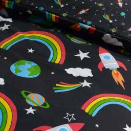 Catherine Lansfield Rainbow Rockets Duvet and Pillowcase Set - thumbnail 4