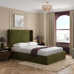Alara Velvet Ottoman Bed - thumbnail 1