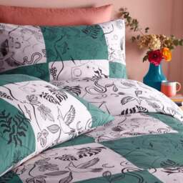 Furn. Mythos Checkerboard Duvet Cover & Pillowcase Set - thumbnail 2
