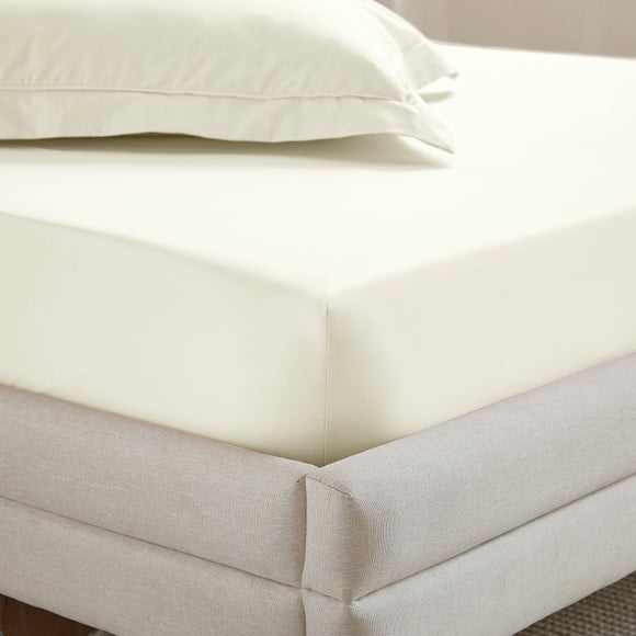 Dorma Crisp & Fresh 400 Thread Count Egyptian Cotton Percale Fitted Sheet - image 1