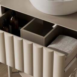 Alita Single Vanity Unit, Sandstone - thumbnail 3