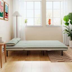 Phoebe Woven Stripe Small Double 2 Seater Sofa Bed - thumbnail 3