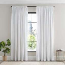 Newston Waffle 100% Cotton Slot Top Curtains - thumbnail 2