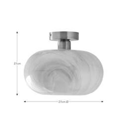 Lacey Alabaster Semi Flush Ceiling Light - thumbnail 5