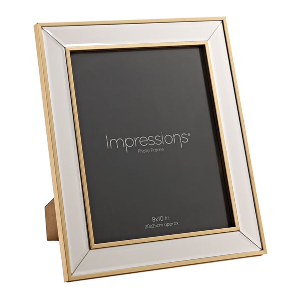 Impressions Mirror Border Bevelled Photo Frame - image 1