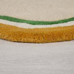 Elements Wave Natural Border Wool Rug - thumbnail 4
