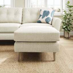 Sven Chunky Chenille Footstool - thumbnail 3
