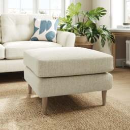 Sven Chunky Chenille Footstool - thumbnail 1