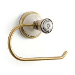Vintage Antique Brass Toilet Roll Holder - thumbnail 3