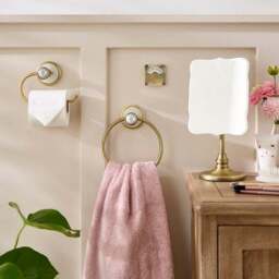 Vintage Antique Brass Toilet Roll Holder - thumbnail 4
