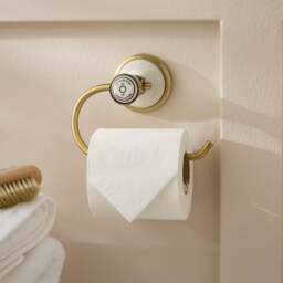 Vintage Antique Brass Toilet Roll Holder