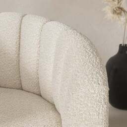 Elena Boucle Scalloped Swivel Chair - thumbnail 4