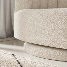 Elena Boucle Scalloped Swivel Chair - thumbnail 5