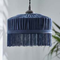 Alessia Velvet Pleated Lamp Shade - thumbnail 1
