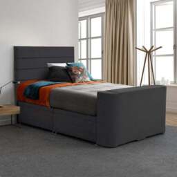 Sweet Dreams Opulence Horizontal Pleated Side Lift Ottoman TV Bed - thumbnail 2