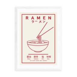 East End Prints Ramen (Red & White) Print - thumbnail 2