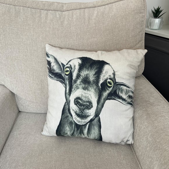 Christine Varley Goat Square Cushion - image 1