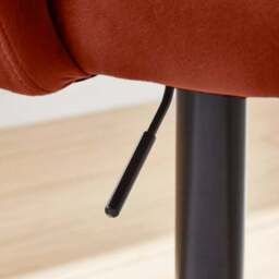 Jonas Adjustable Height Bar Stool, Velvet - thumbnail 4