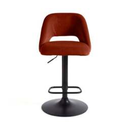 Jonas Adjustable Height Bar Stool, Velvet - thumbnail 6