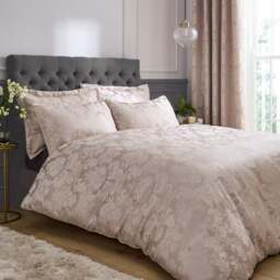 Catherine Lansfield Damask Jacquard Duvet Cover and Pillowcase Set - thumbnail 1