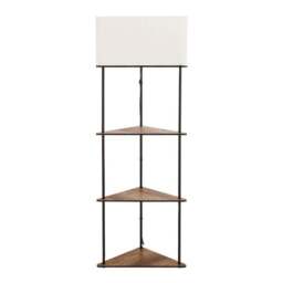 Fulton Corner Shelved Floor Lamp Rustic Pine - thumbnail 5