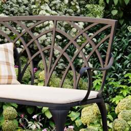 Cast Aluminium 2 Seater Bench - thumbnail 2
