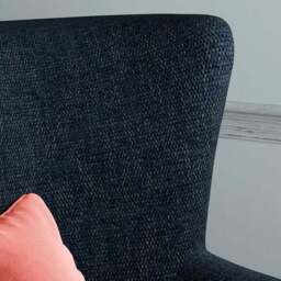 Estelle Basketweave Boucle High Back Winged Armchair - thumbnail 4