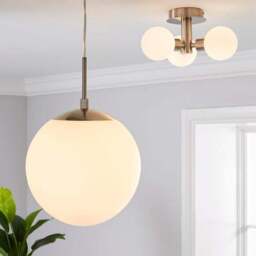 Hamptworth Dome Frosted Glass Pendant Light - thumbnail 6